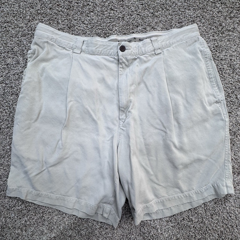 Tommy Bahama Shorts Mens 38 White Solid 100% Silk Relax Beach Preppy Island